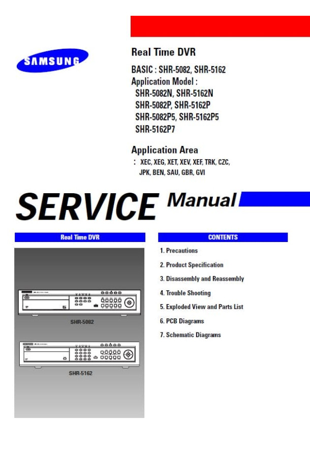 SHR-5082N, SHR-5162N, SHR-5082P, SHR-5162P